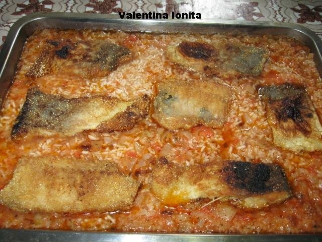 Pilaf cu peste uscat(sarat)