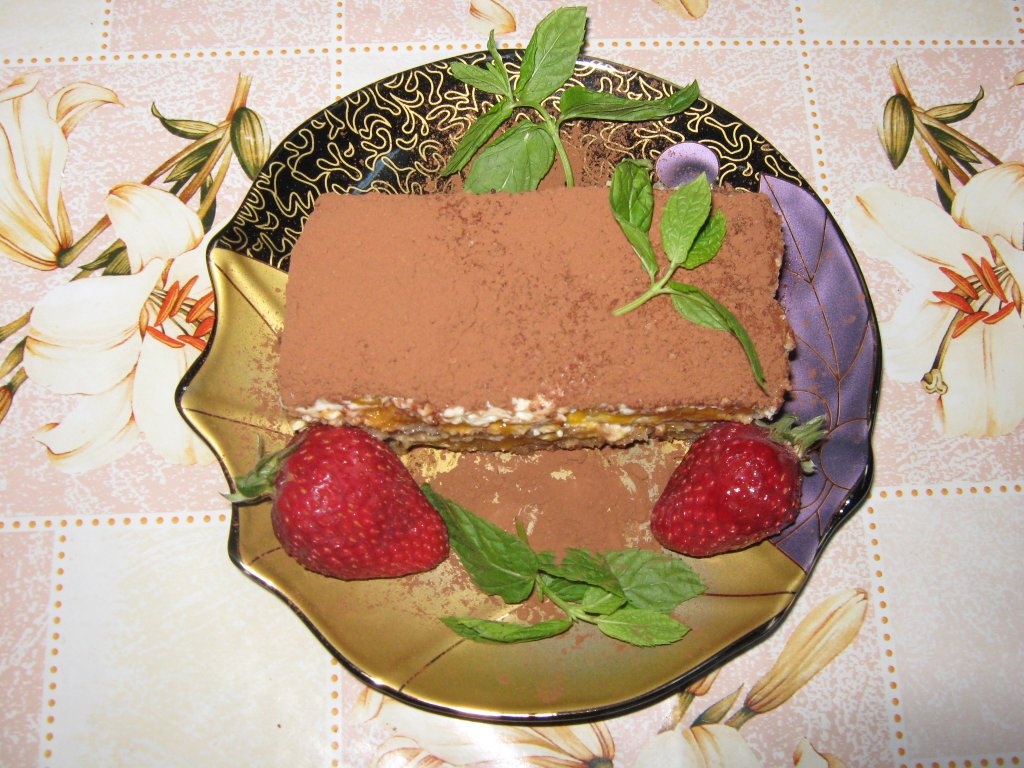 Tiramisu cu piersici
