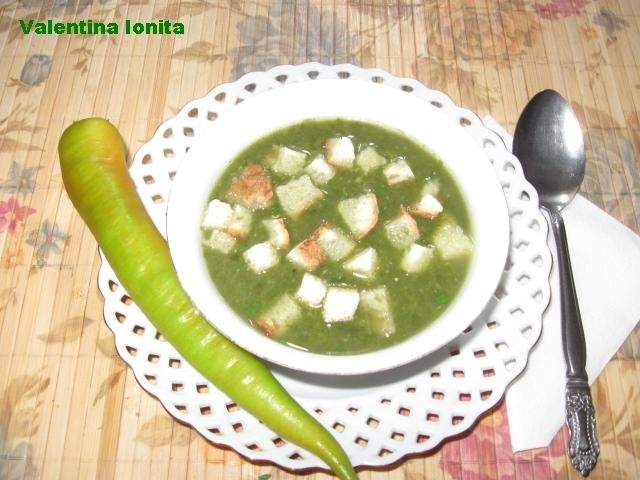 Supa-crema ecologica cu crutoane