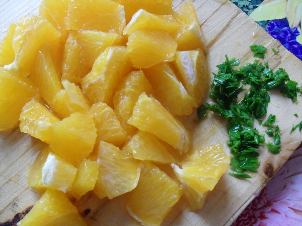 Salata de portocale, racoritoare