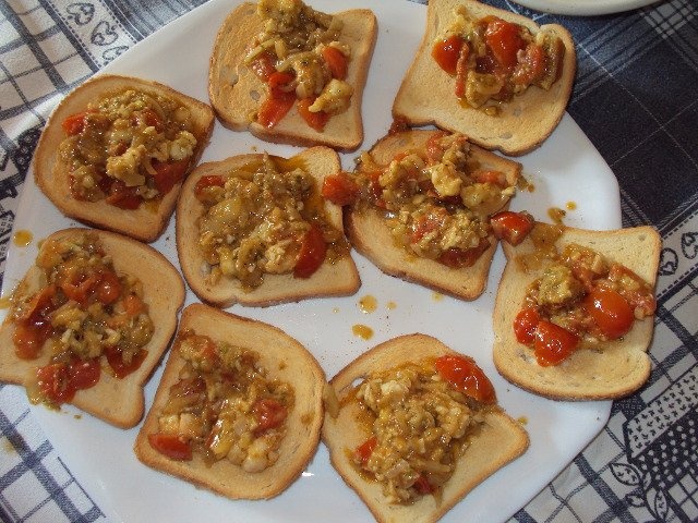 Bruschete delicioase cu creveti