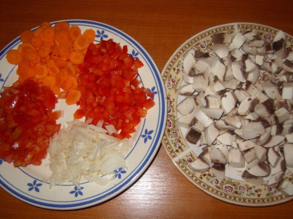 Pilaf colorat.
