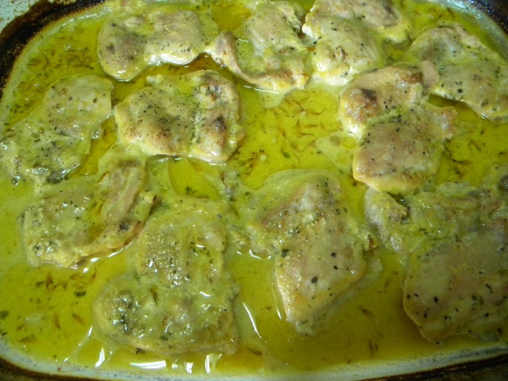 Pulpe de pui cu crusta de iaurt