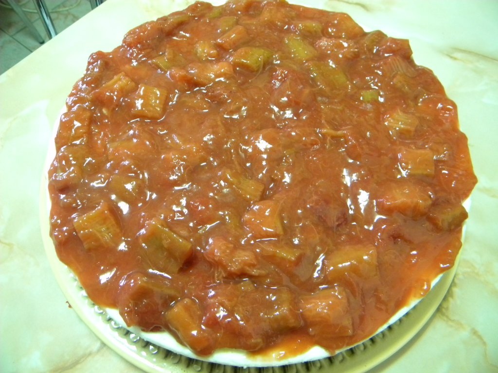 Cheesecake cu rubarba