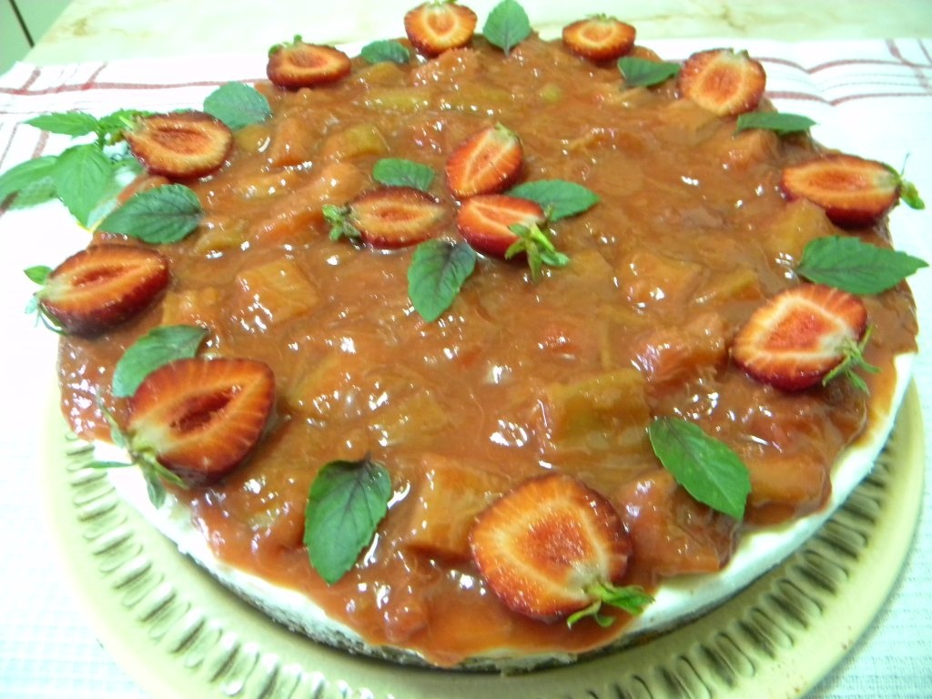 Cheesecake cu rubarba