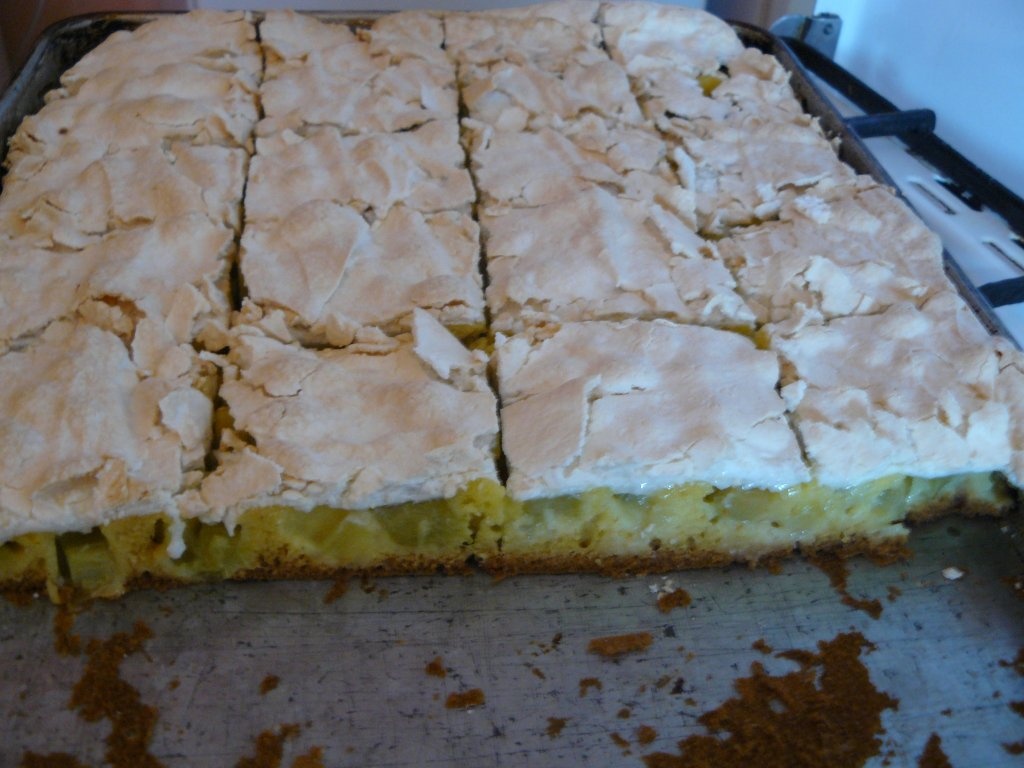 Prajitura cu rubarba si bezea