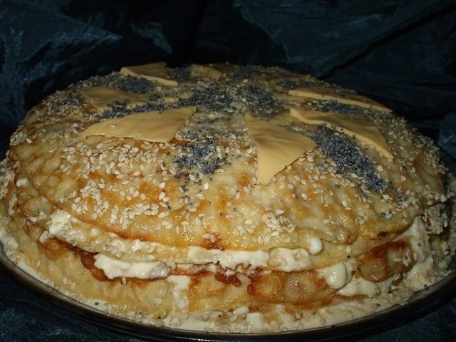 Tort de clatite cu branza