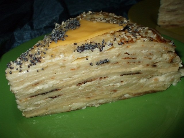 Tort de clatite cu branza