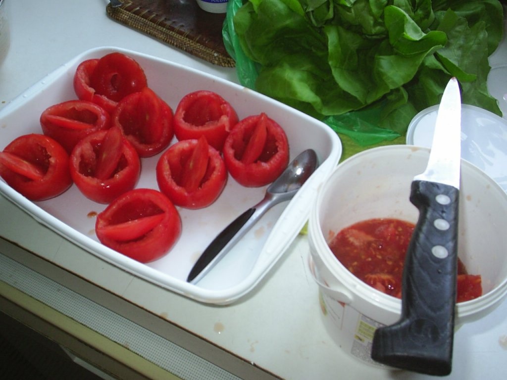 Tomaat garnaal(rosii umplute cu creveti)