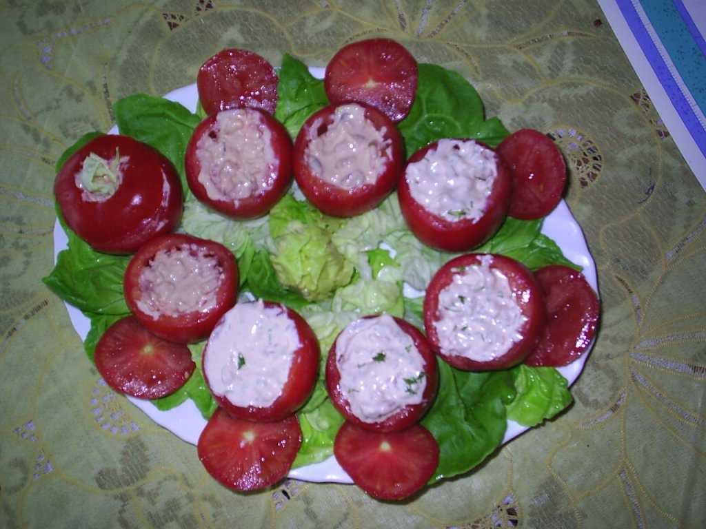 Tomaat garnaal(rosii umplute cu creveti)