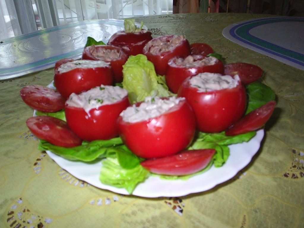 Tomaat garnaal(rosii umplute cu creveti)