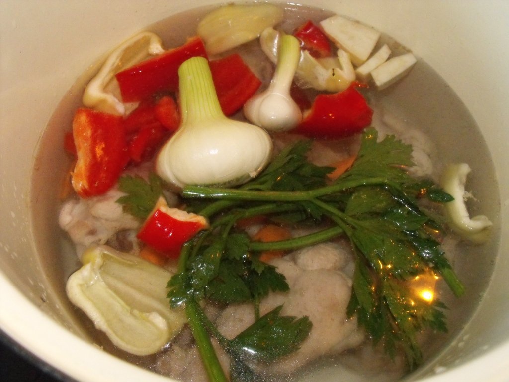 Supa de curcan cu taitei de casa