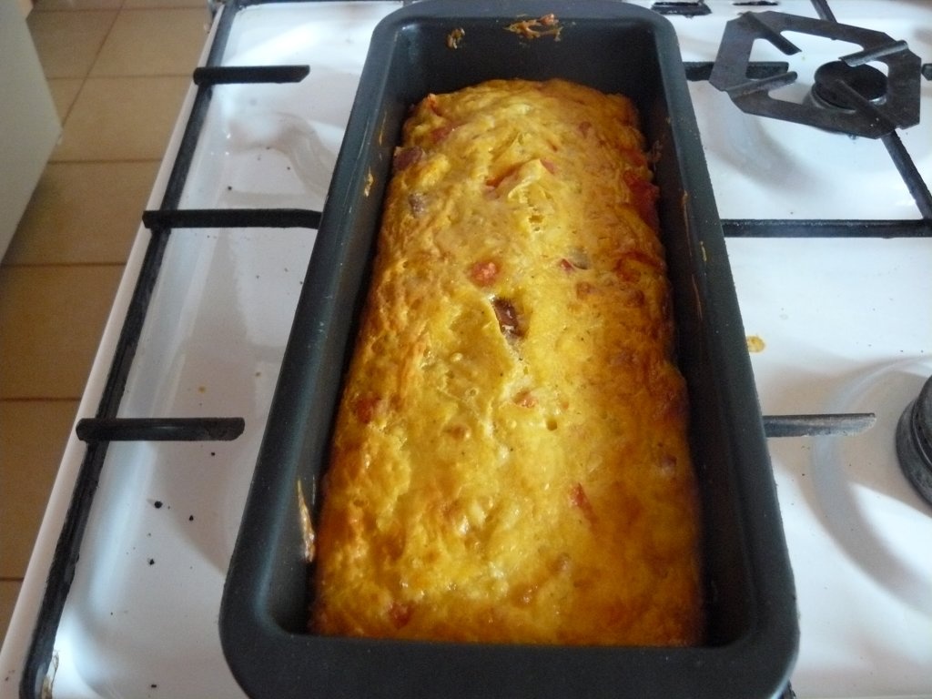 Chec sărat cu ceapă si bacon