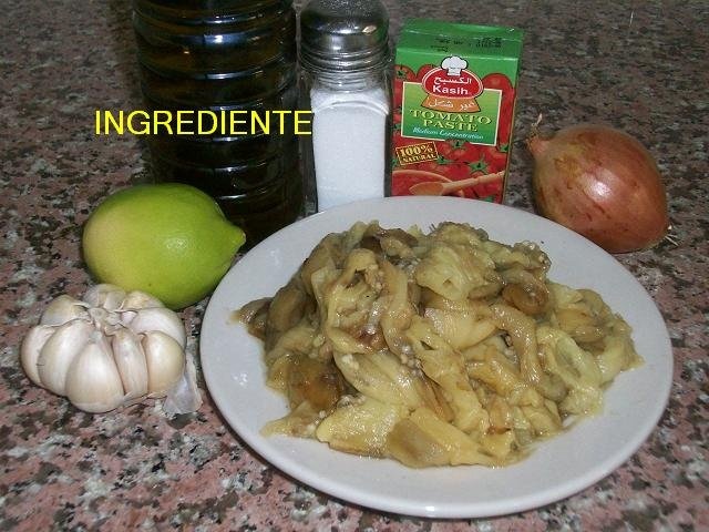 Salata de vinete(coapte) cu pasta de rosii(specific arab)