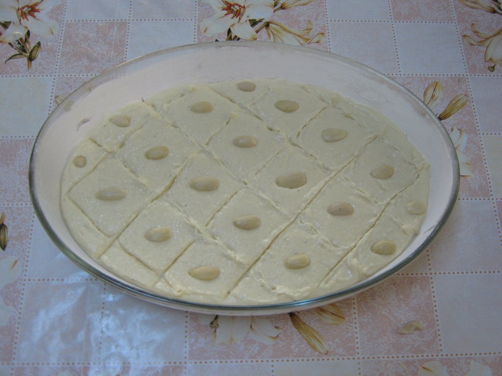 Basbousa- Prajitura de gris cu sirop de zahar-specifica tarilor arabe