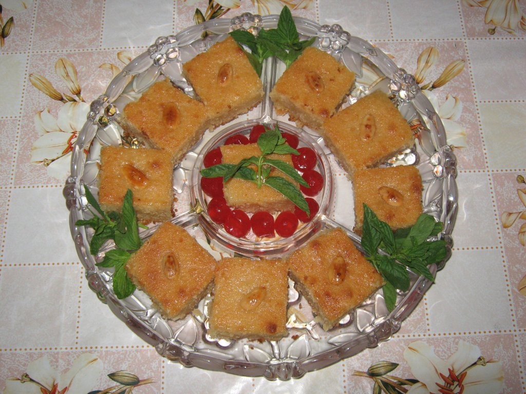 Basbousa- Prajitura de gris cu sirop de zahar-specifica tarilor arabe