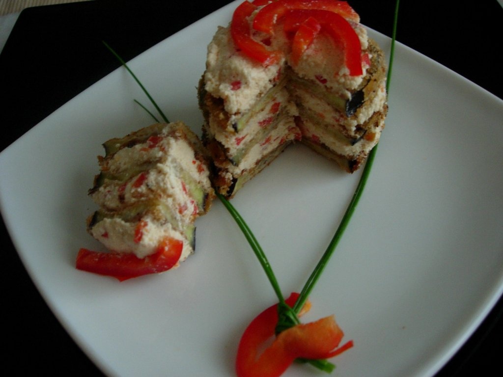 Vinete pane cu urda si ardei gras