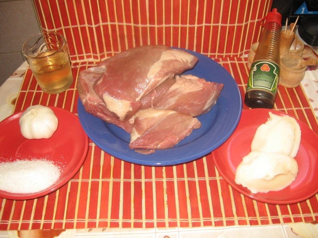 Felii de porc rumenite in sos dulce