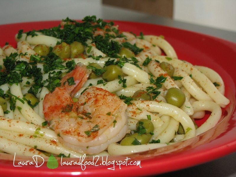 Paste cu creveti si mazare