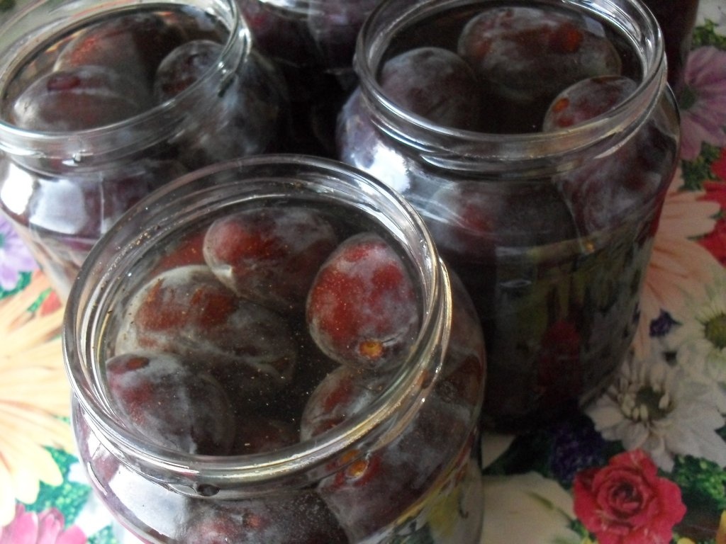 Compot pt iarna din prune brune