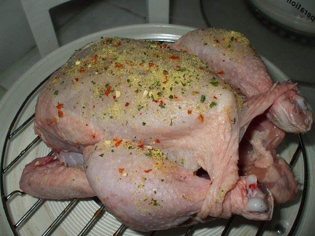 Pui cu legume la cuptorul cu halogen