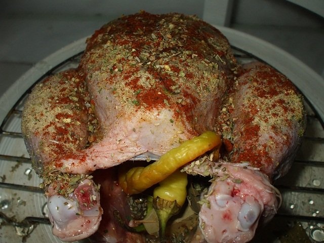 Pui cu legume la cuptorul cu halogen