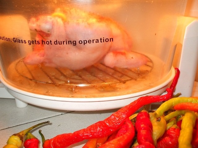 Pui cu legume la cuptorul cu halogen