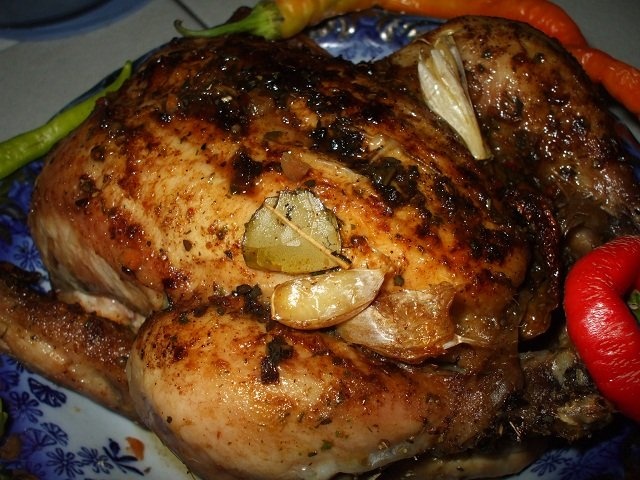 Pui cu legume la cuptorul cu halogen