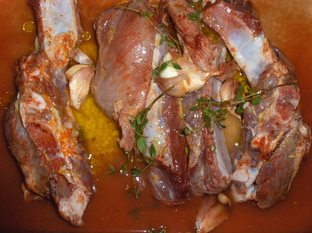 Coaste la cuptor cu cimbru de câmp si portocale (Entercosto no forno com tomilho e laranjas)