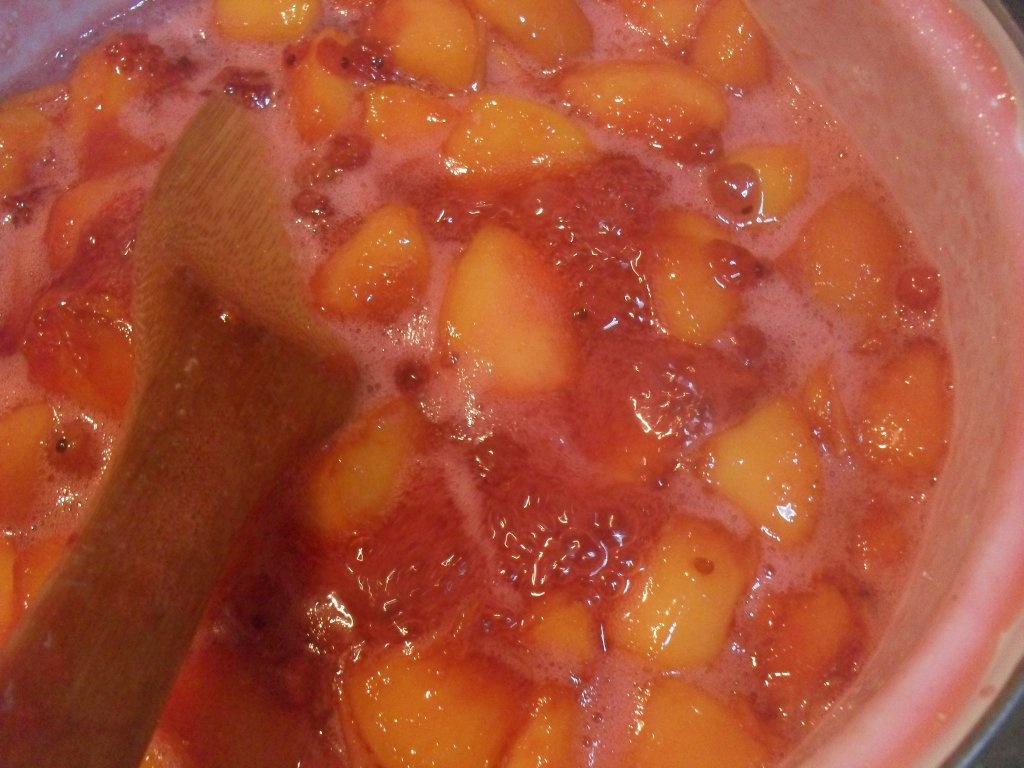 Dulceata de strugurei, piersici si nectarine