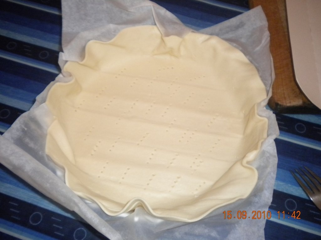 Quiche cu costita si branza