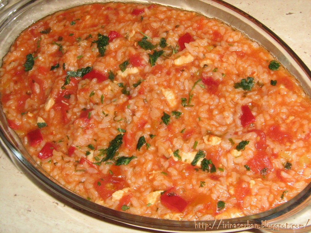 Orez cu pui si legume