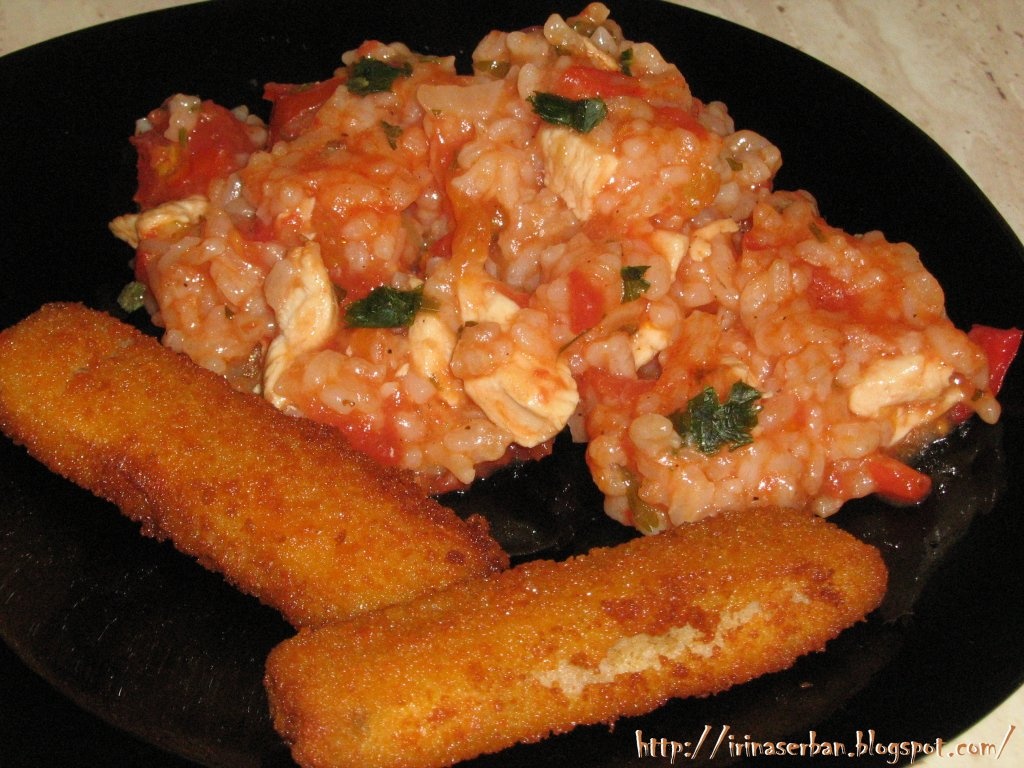 Orez cu pui si legume