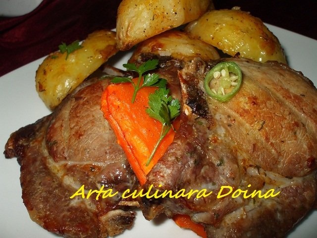 Cotlet si cartofi la cuptorul cu halogen