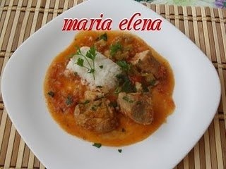 Pulpa de porc cu legume si orez natur