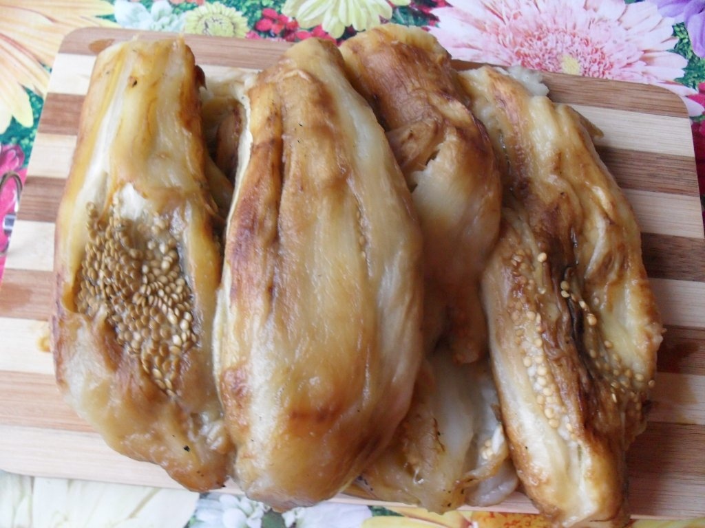 Salata cu maioneza din vinete cu coaja alba