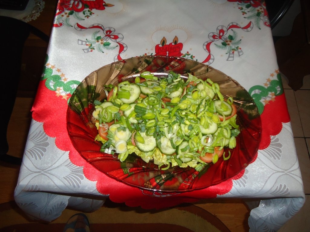 Salata cu somon si batog afumat