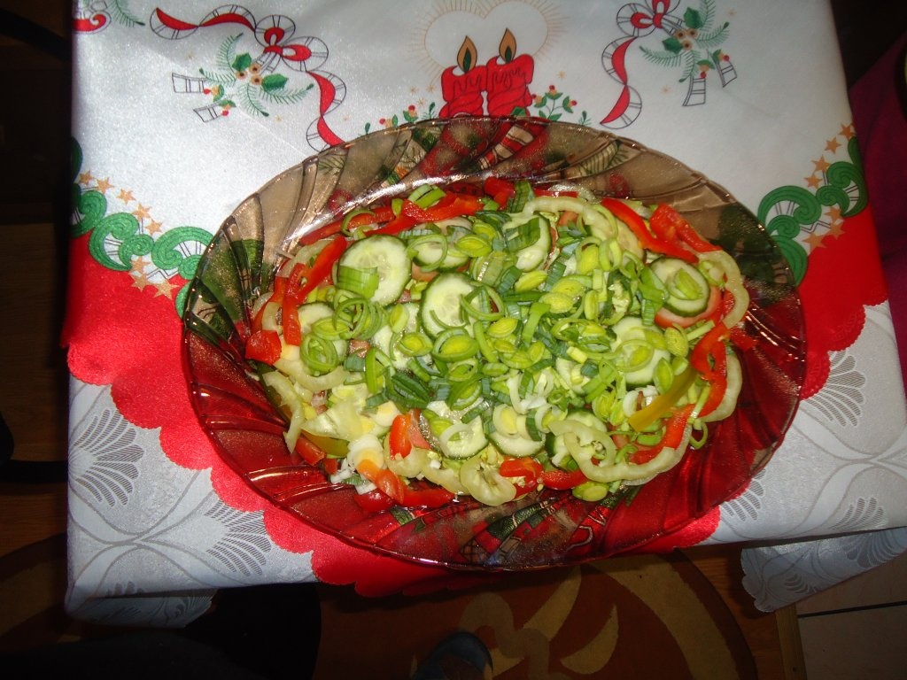 Salata cu somon si batog afumat