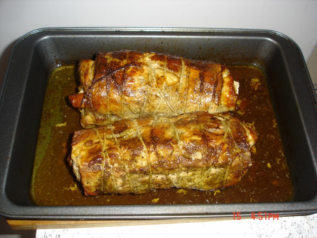 Muschiulet de porc impanat  ( rulat )