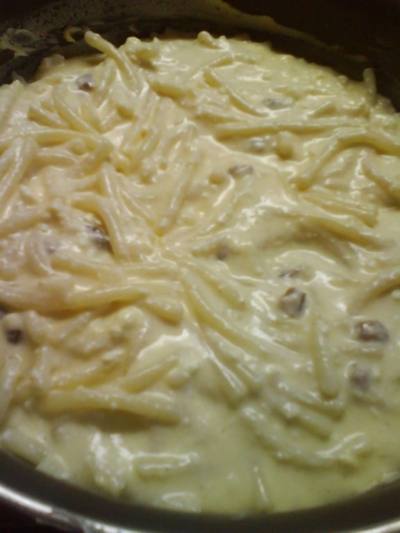 Budinca de macaroane cu branza de vaci