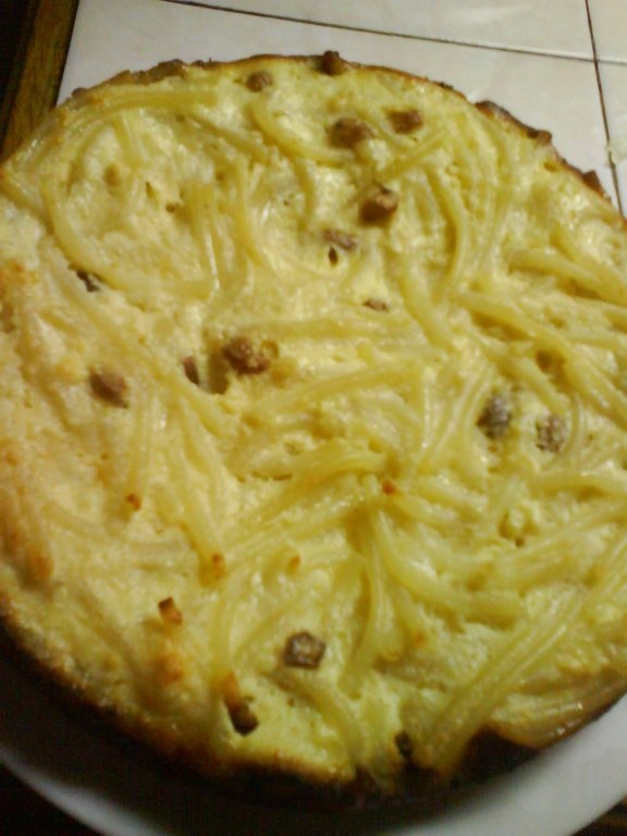 Budinca de macaroane cu branza de vaci