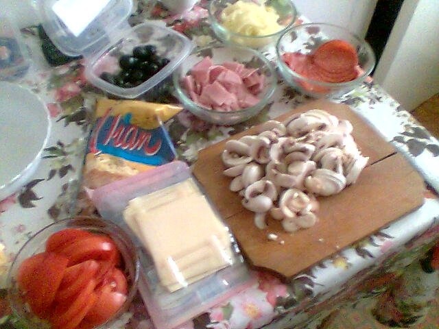 Pizza pe blat de paine