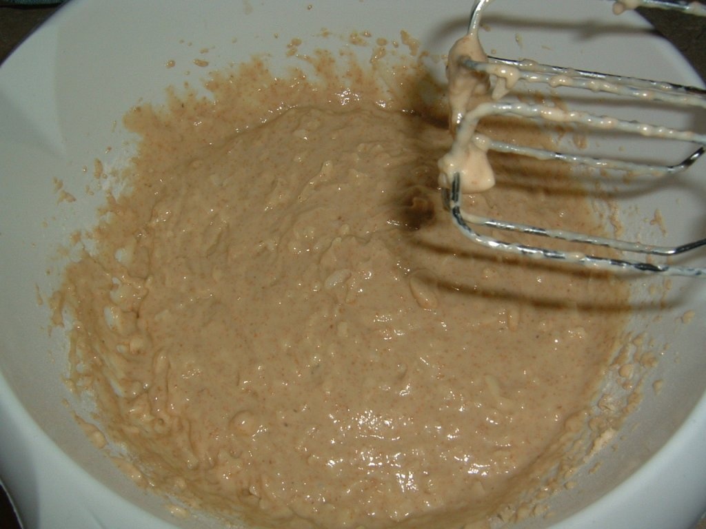 Muffin crocant cu mere si unt de arahide