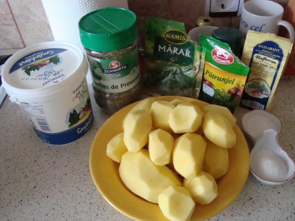 Cartofi cu smantana si marar & ciuperci sote