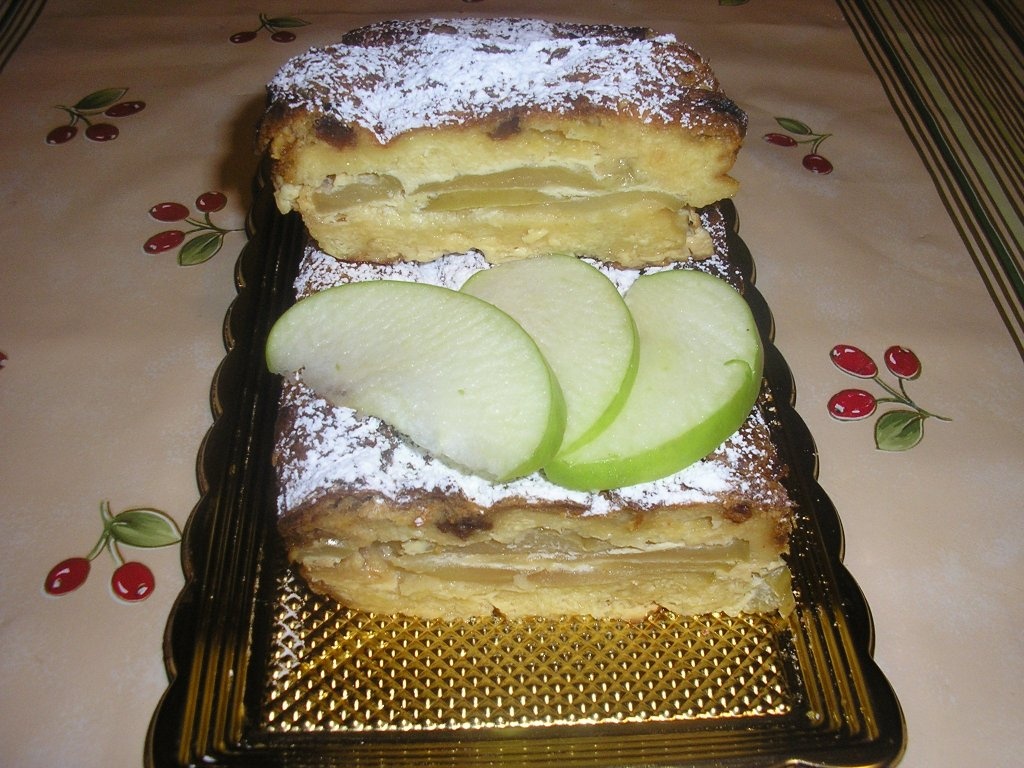 budinca de panetone cu mere