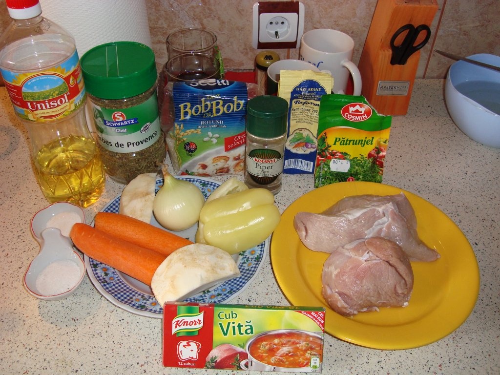 Orez cu carne de vitel