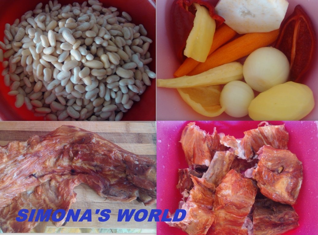 Ciorba de fasole boabe cu afumatura