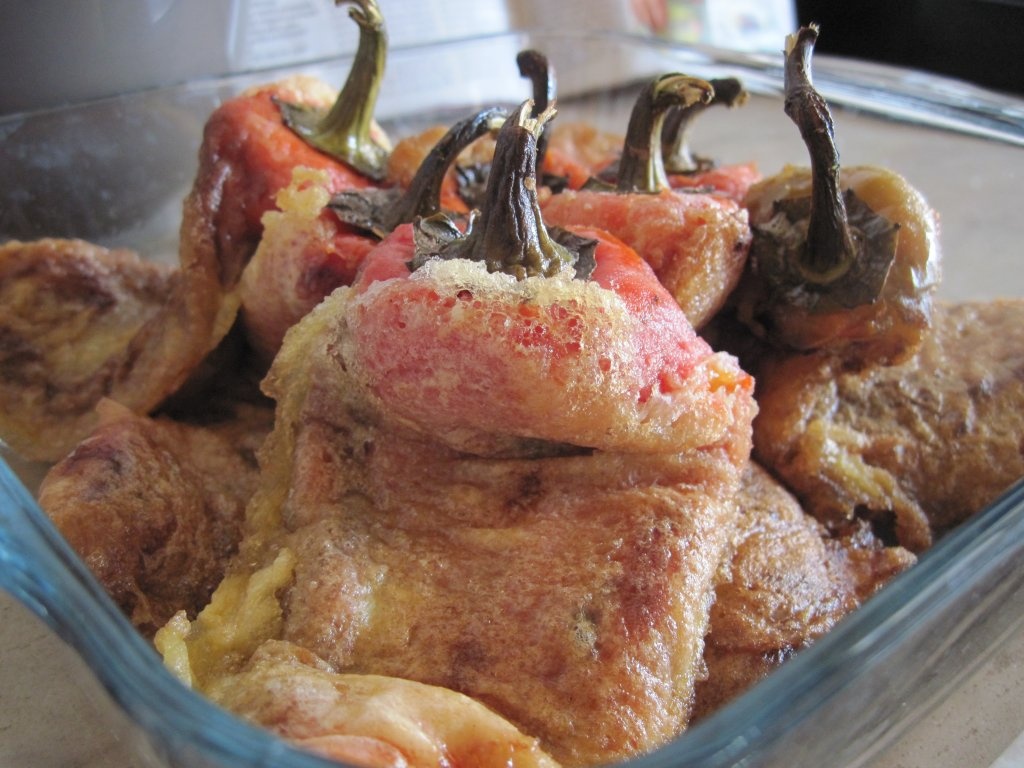 Ardei copti, cu sos de smantana la cuptor