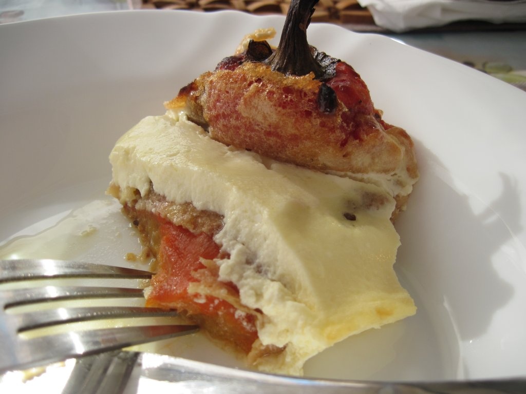 Ardei copti, cu sos de smantana la cuptor