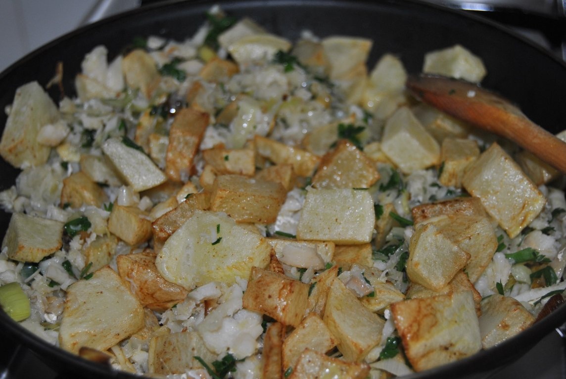 Cod  cu smântânã - Bacalhau com Natas